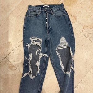PacSun Ripped Dark Blue Skinny Jeans